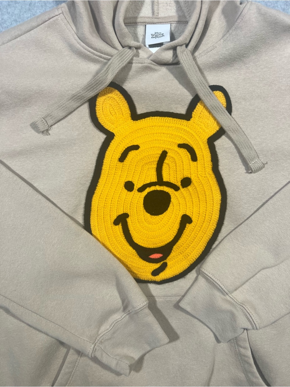 Disney embroidered Patch Sand Hoodie with Yellow & Black Winnie the Pooh Accent